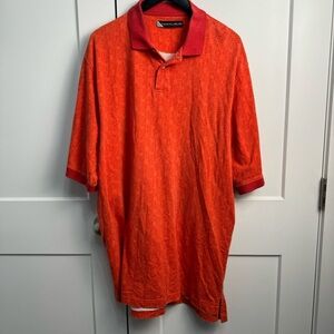 Nicklaus Men's Golf Polo Size XL Red Orange Activewear Athleticwear